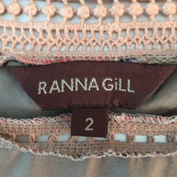 Ranna Gill Anthropologie | Rose Bouquet Floral Lace Dress | Sz 2 - Picture 13 of 13